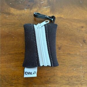 QALO Black Mini Zipper Pouch with Clip